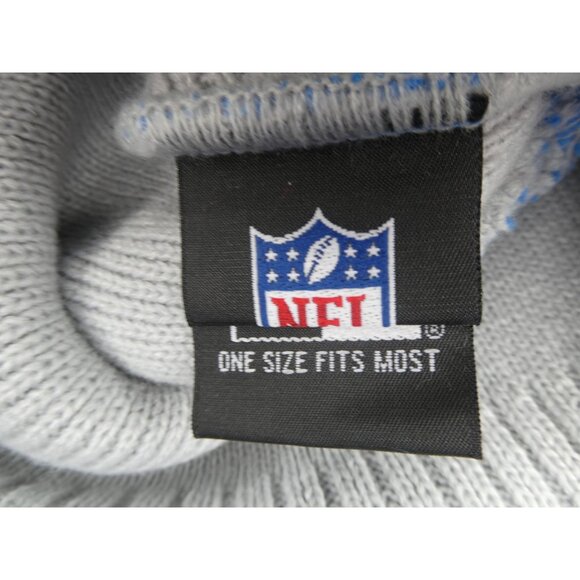 Authentic NFL Detroit Lions Skull Beanie Gray & Honolulu Blue One Size Fits Most - Picture 6 of 6